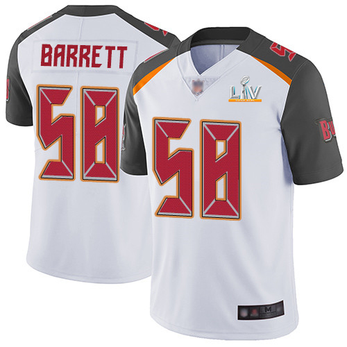 Nike Tampa Bay Buccaneers #58 Shaquil Barrett White Men’s Super Bowl LV Bound Stitched NFL Vapor Untouchable Limited Jersey