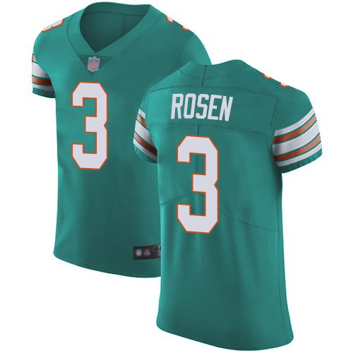 Nike Miami Dolphins #3 Josh Rosen Aqua Green Alternate Men’s Stitched NFL Vapor Untouchable Elite Jersey