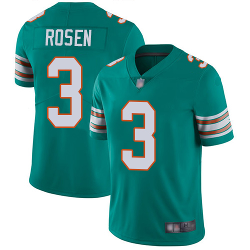 Nike Miami Dolphins #3 Josh Rosen Aqua Green Alternate Men’s Stitched NFL Vapor Untouchable Limited Jersey