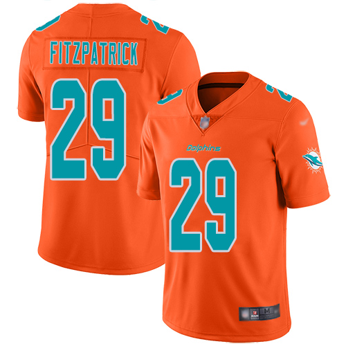 Nike Miami Dolphins #29 Minkah Fitzpatrick Orange Men’s Stitched NFL Limited Inverted Legend Jersey