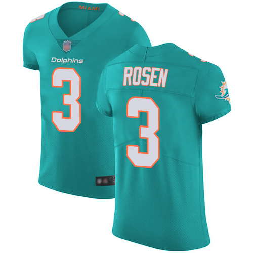 Nike Miami Dolphins #3 Josh Rosen Aqua Green Team Color Men’s Stitched NFL Vapor Untouchable Elite Jersey