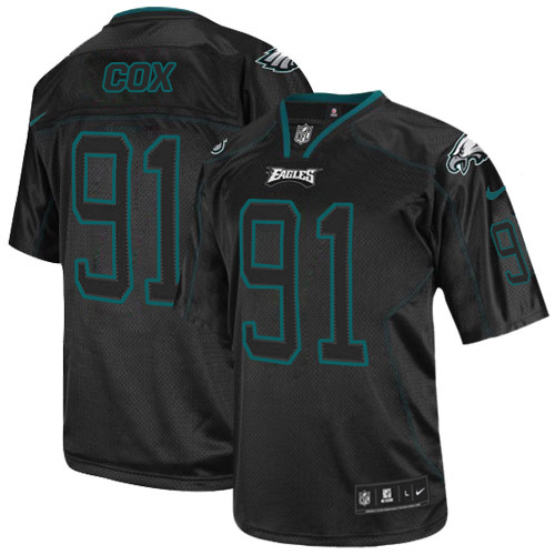 Nike Philadelphia Eagles #91 Fletcher Cox Lights Out Black Men’s Stitched NFL Elite Jersey