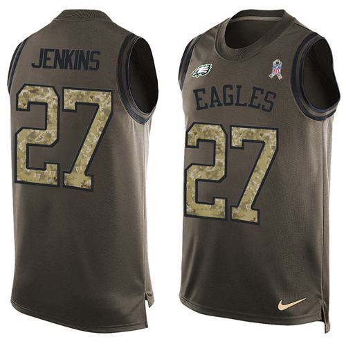 Nike Philadelphia Eagles #27 Malcolm Jenkins Green Men’s Stitched NFL Limited Salute To Service Tank Top Jersey