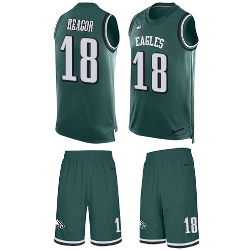 Nike Philadelphia Eagles #18 Jalen Reagor Green Team Color Men’s Stitched NFL Limited Tank Top Suit Jersey