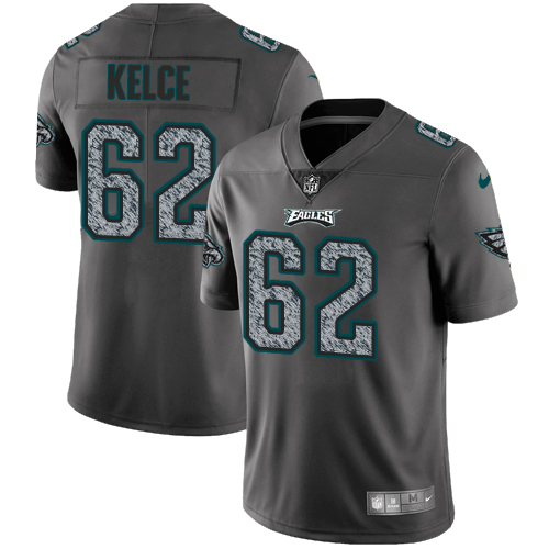 Nike Philadelphia Eagles #62 Jason Kelce Gray Static Men’s Stitched NFL Vapor Untouchable Limited Jersey