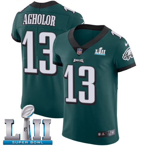 Nike Philadelphia Eagles #13 Nelson Agholor Midnight Green Team Color Super Bowl LII Men’s Stitched NFL Vapor Untouchable Elite Jersey