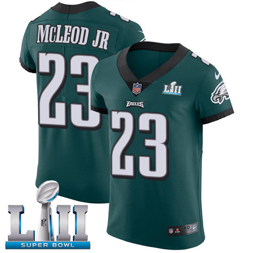 Nike Philadelphia Eagles #23 Rodney McLeod Jr Midnight Green Team Color Super Bowl LII Men’s Stitched NFL Vapor Untouchable Elite Jersey