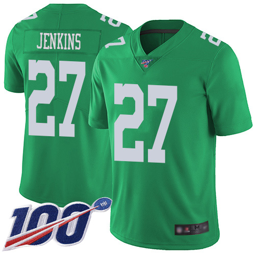 Nike Philadelphia Eagles #27 Malcolm Jenkins Green Men’s Stitched NFL Limited Rush 100th Season Jersey