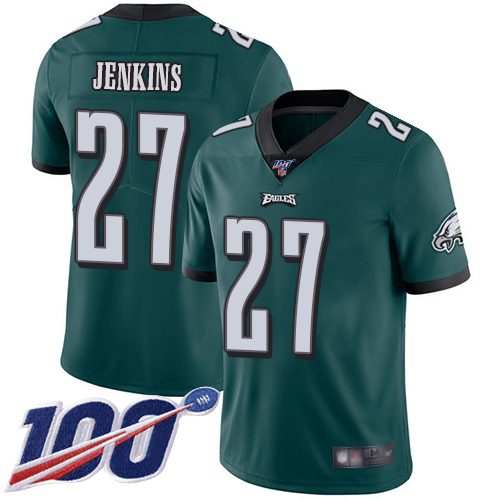Nike Philadelphia Eagles #27 Malcolm Jenkins Midnight Green Team Color Men’s Stitched NFL 100th Season Vapor Limited Jersey