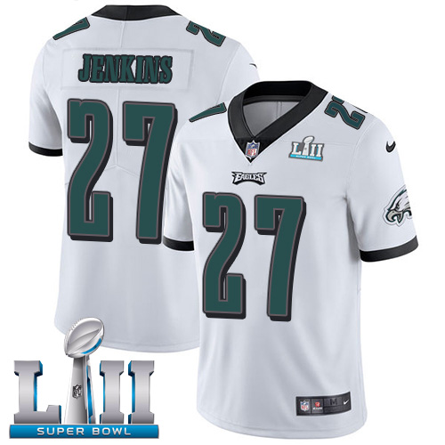 Nike Philadelphia Eagles #27 Malcolm Jenkins White Super Bowl LII Men’s Stitched NFL Vapor Untouchable Limited Jersey