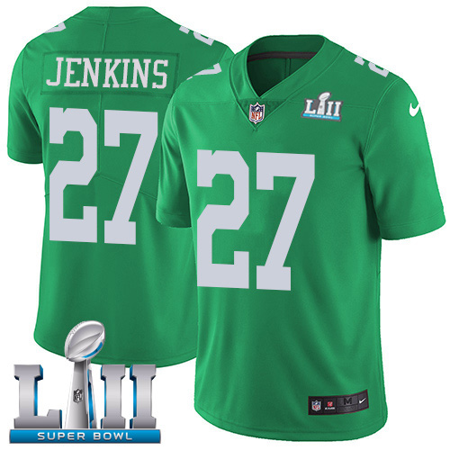 Nike Philadelphia Eagles #27 Malcolm Jenkins Green Super Bowl LII Men’s Stitched NFL Limited Rush Jersey