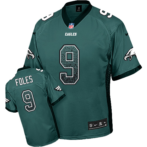 Nike Philadelphia Eagles #9 Nick Foles Midnight Green Team Color Men’s Stitched NFL Elite Drift Fashion Jersey