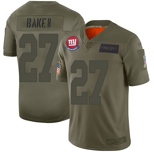 Nike New York Giants #27 Deandre Baker Camo Men’s Stitched NFL Limited 2019 Salute To Service Jersey