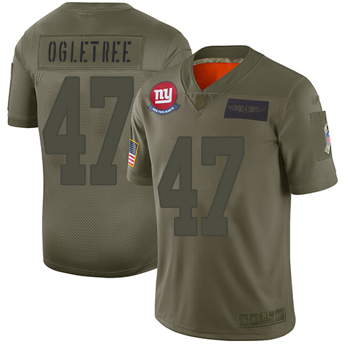 Nike New York Giants #47 Alec Ogletree Camo Men’s Stitched NFL Limited 2019 Salute To Service Jersey