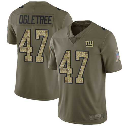 Nike New York Giants #47 Alec Ogletree Olive/Camo Men’s Stitched NFL Limited 2017 Salute To Service Jersey