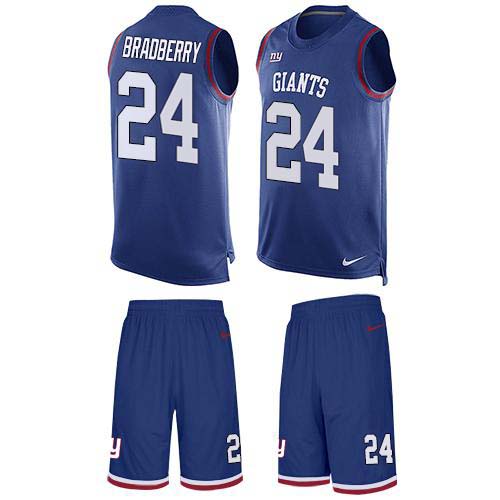 Nike New York Giants #24 James Bradberry Royal Blue Team Color Men’s Stitched NFL Limited Tank Top Suit Jersey