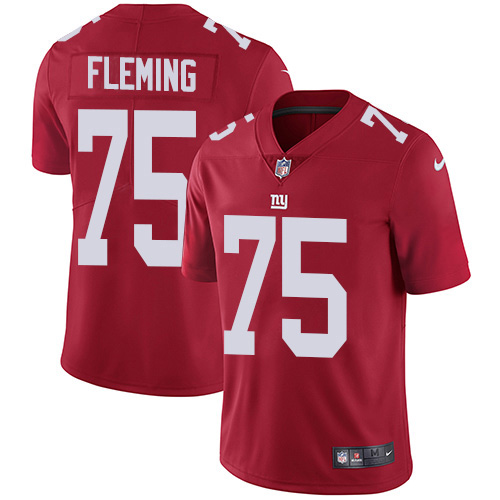Nike New York Giants #75 Cameron Fleming Red Alternate Men’s Stitched NFL Vapor Untouchable Limited Jersey