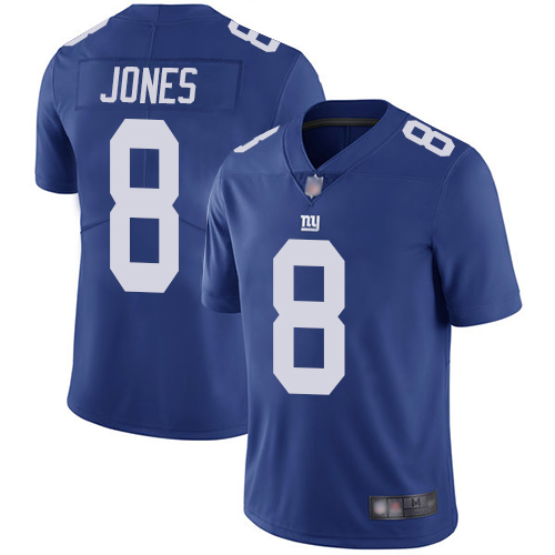 Nike New York Giants #8 Daniel Jones Royal Blue Team Color Men’s Stitched NFL Vapor Untouchable Limited Jersey