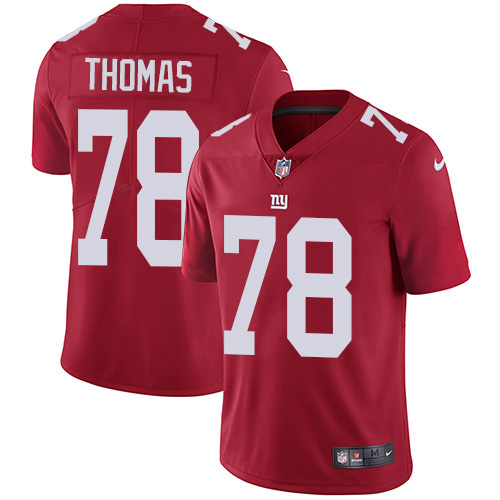 Nike New York Giants #78 Andrew Thomas Red Alternate Men’s Stitched NFL Vapor Untouchable Limited Jersey