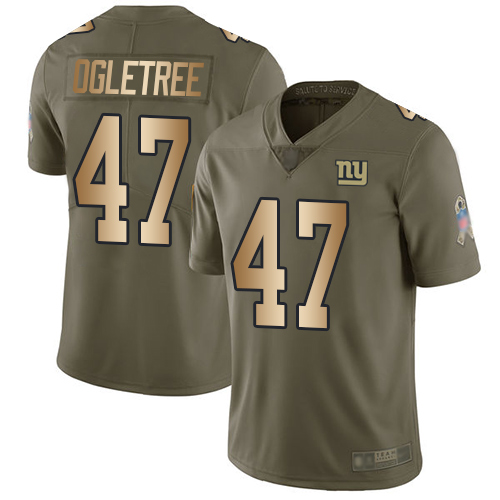 Nike New York Giants #47 Alec Ogletree Olive/Gold Men’s Stitched NFL Limited 2017 Salute To Service Jersey