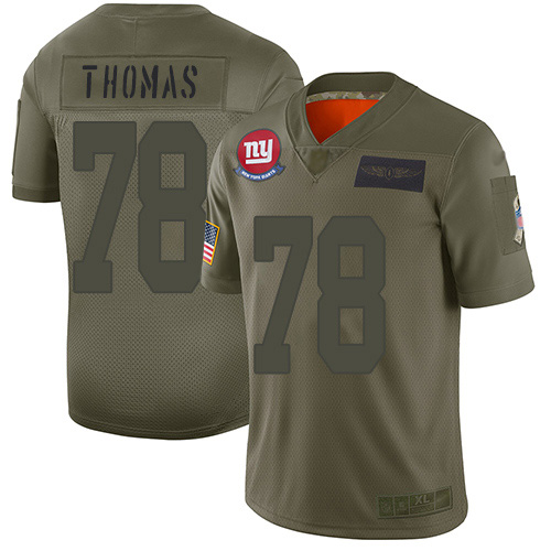 Nike New York Giants #78 Andrew Thomas Camo Men’s Stitched NFL Limited 2019 Salute To Service Jersey