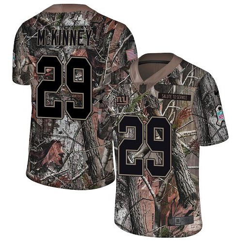 Nike New York Giants #29 Xavier McKinney Camo Men’s Stitched NFL Limited Rush Realtree Jersey
