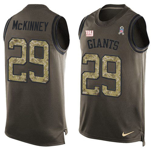 Nike New York Giants #29 Xavier McKinney Green Men’s Stitched NFL Limited Salute To Service Tank Top Jersey