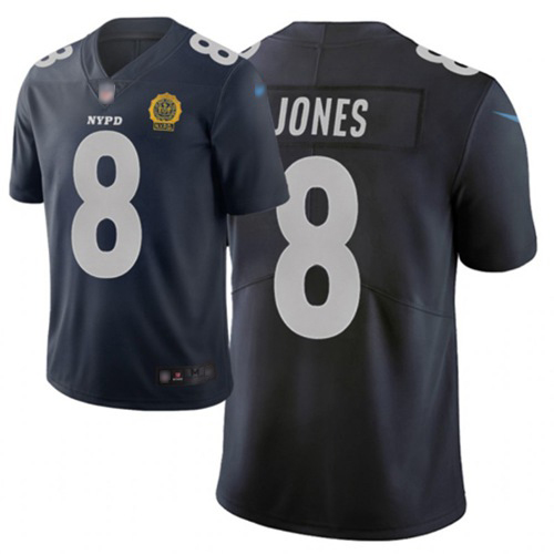 Nike New York Giants #8 Daniel Jones Navy Men’s Stitched NFL Limited City Edition Jersey