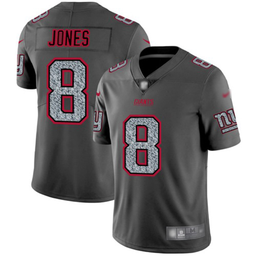 Nike New York Giants #8 Daniel Jones Gray Static Men’s Stitched NFL Vapor Untouchable Limited Jersey