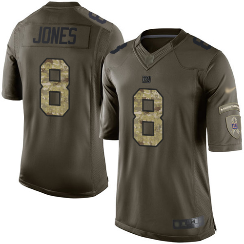 Nike New York Giants #8 Daniel Jones Green Men’s Stitched NFL Limited 2015 Salute To Service Jersey