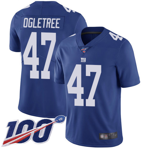 Nike New York Giants #47 Alec Ogletree Royal Blue Team Color Men’s Stitched NFL 100th Season Vapor Limited Jersey