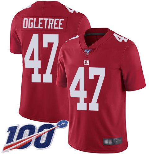Nike New York Giants #47 Alec Ogletree Red Alternate Men’s Stitched NFL 100th Season Vapor Limited Jersey