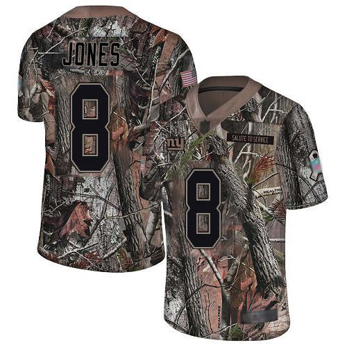 Nike New York Giants #8 Daniel Jones Camo Men’s Stitched NFL Limited Rush Realtree Jersey