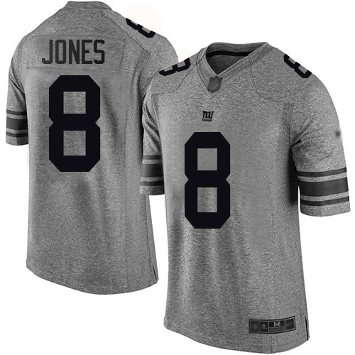 Nike New York Giants #8 Daniel Jones Gray Men’s Stitched NFL Limited Gridiron Gray Jersey