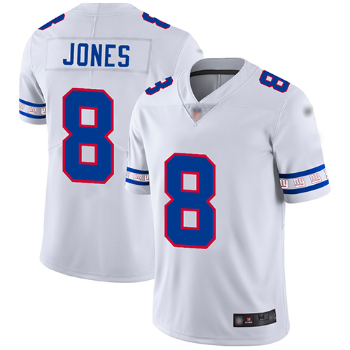 Nike New York Giants #8 Daniel Jones White Men’s Stitched NFL Limited Team Logo Fashion Jersey
