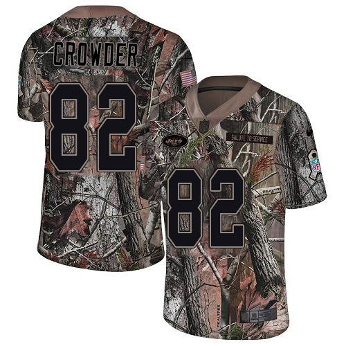 Nike New York Jets #82 Jamison Crowder Camo Men’s Stitched NFL Limited Rush Realtree Jersey