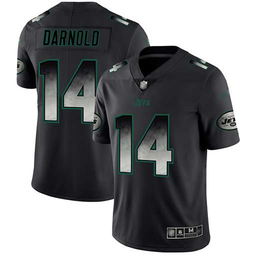 Nike New York Jets #14 Sam Darnold Black Men’s Stitched NFL Vapor Untouchable Limited Smoke Fashion Jersey