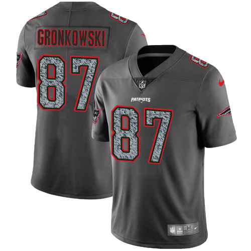Nike New England Patriots #87 Rob Gronkowski Gray Static Men’s Stitched NFL Vapor Untouchable Limited Jersey