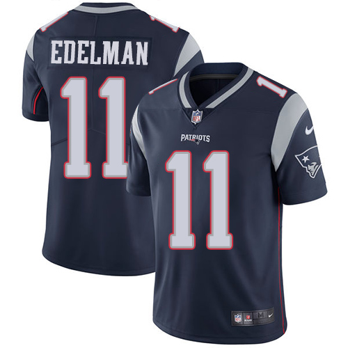Nike New England Patriots #11 Julian Edelman Navy Blue Team Color Men’s Stitched NFL Vapor Untouchable Limited Jersey