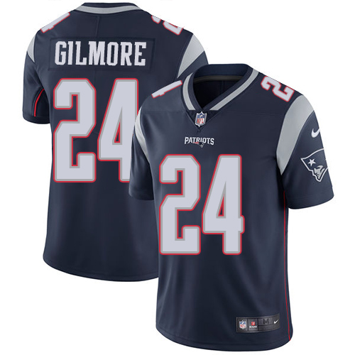 Nike New England Patriots #24 Stephon Gilmore Navy Blue Team Color Men’s Stitched NFL Vapor Untouchable Limited Jersey