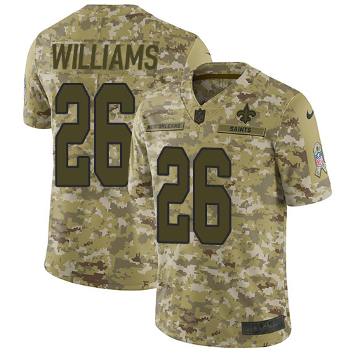 Nike New Orleans Saints #26 P.J. Williams Camo Men’s Stitched NFL Limited 2018 Salute To Service Jersey
