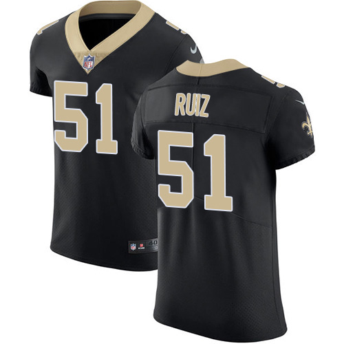 Nike New Orleans Saints #51 Cesar Ruiz Black Team Color Men’s Stitched NFL Vapor Untouchable Elite Jersey