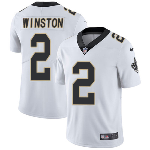 Nike New Orleans Saints #2 Jameis Winston White Men’s Stitched NFL Vapor Untouchable Limited Jersey