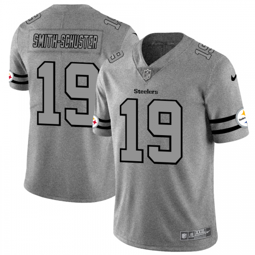 Pittsburgh Steelers #19 JuJu Smith-Schuster Men’s Nike Gray Gridiron II Vapor Untouchable Limited NFL Jersey