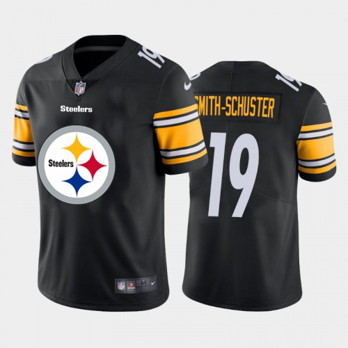 Pittsburgh Steelers #19 JuJu Smith-Schuster Black Men’s Nike Big Team Logo Vapor Limited NFL Jersey