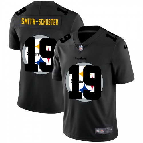 Pittsburgh Steelers #19 JuJu Smith-Schuster Men’s Nike Team Logo Dual Overlap Limited NFL Jersey Black