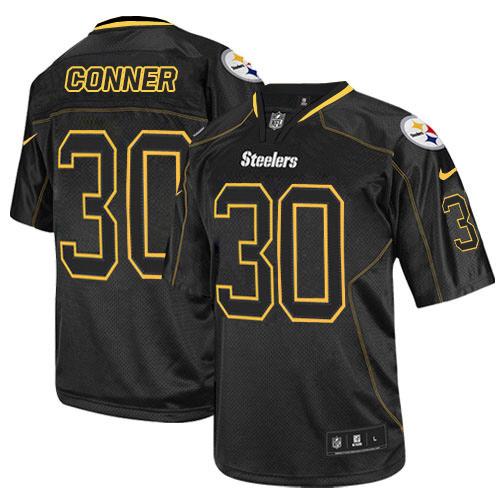 Nike Pittsburgh Steelers #30 James Conner Lights Out Black Men’s Stitched NFL Elite Jersey