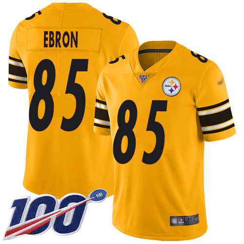 Nike Pittsburgh Steelers #85 Eric Ebron Gold Men’s Stitched NFL Limited Inverted Legend 100th Season Jersey