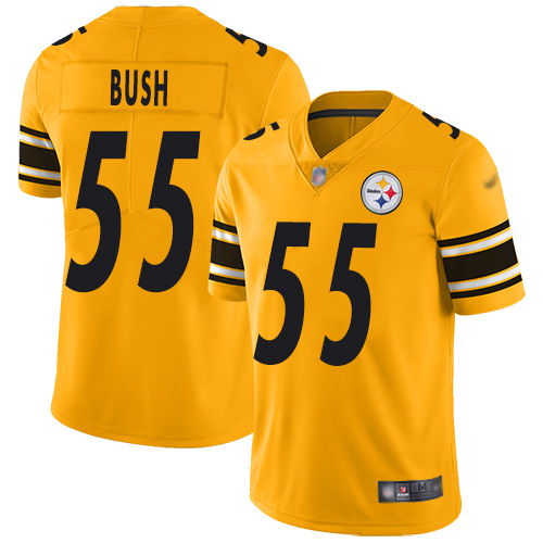 Nike Pittsburgh Steelers #55 Devin Bush Gold Men’s Stitched NFL Limited Inverted Legend Jersey