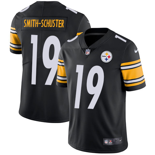 Nike Pittsburgh Steelers #19 JuJu Smith-Schuster Black Team Color Men’s Stitched NFL Vapor Untouchable Limited Jersey
